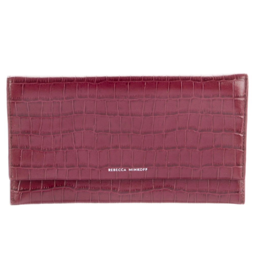 Rebecca Minkoff Burgundy Leather Clutch Cardholder